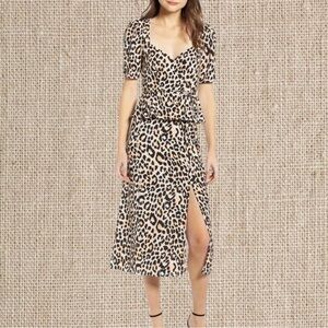 Leopard Blouse tie around